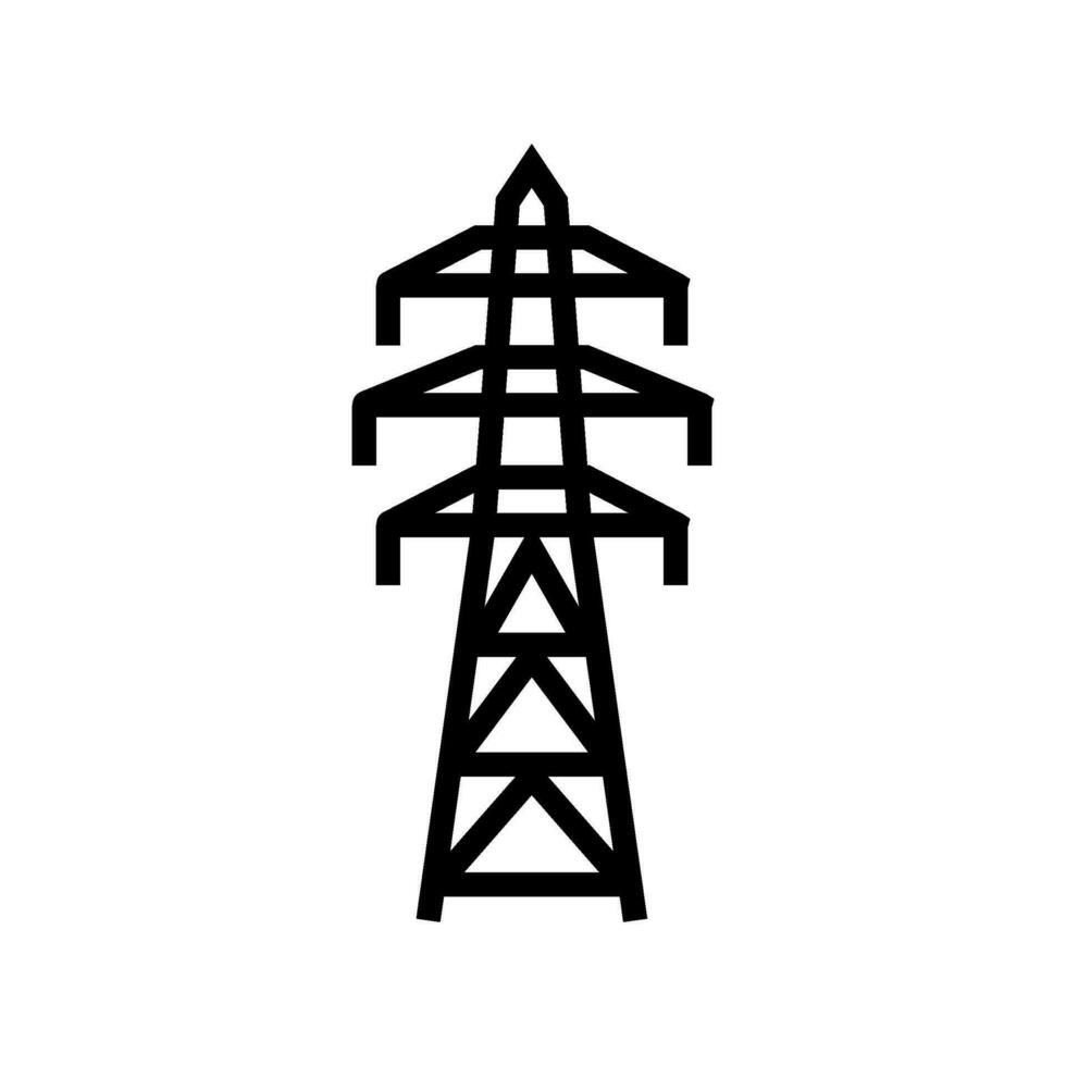 Leistung Linien elektrisch Gitter Farbe Symbol Vektor Illustration