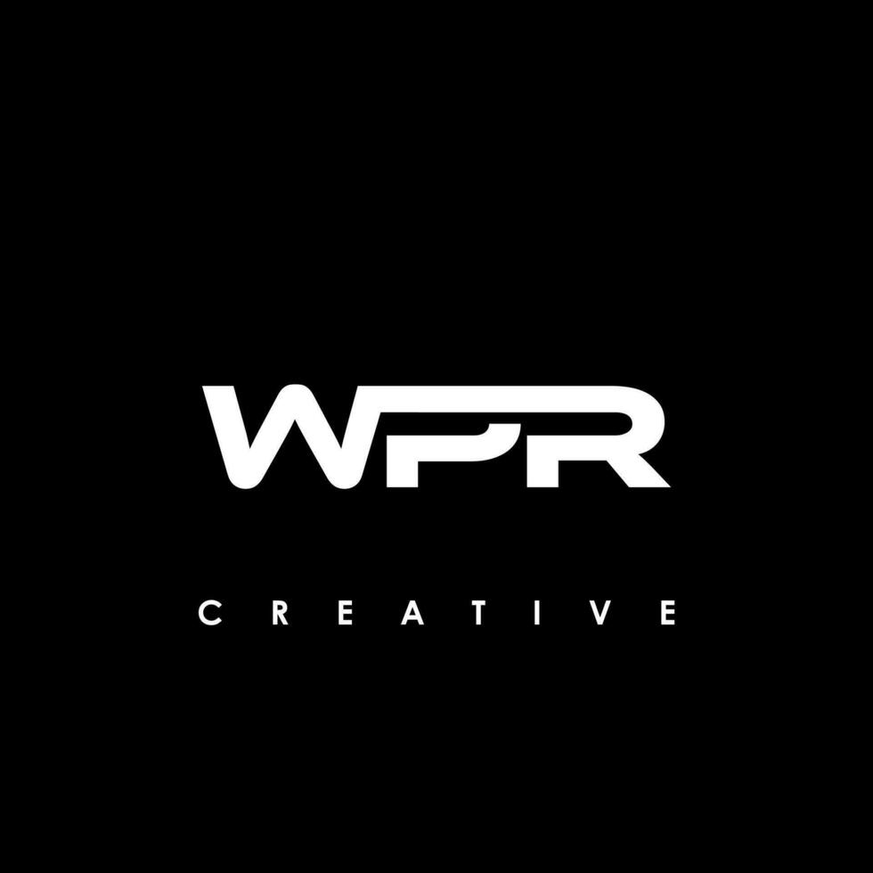 wpr brev första logotyp design mall vektor illustration