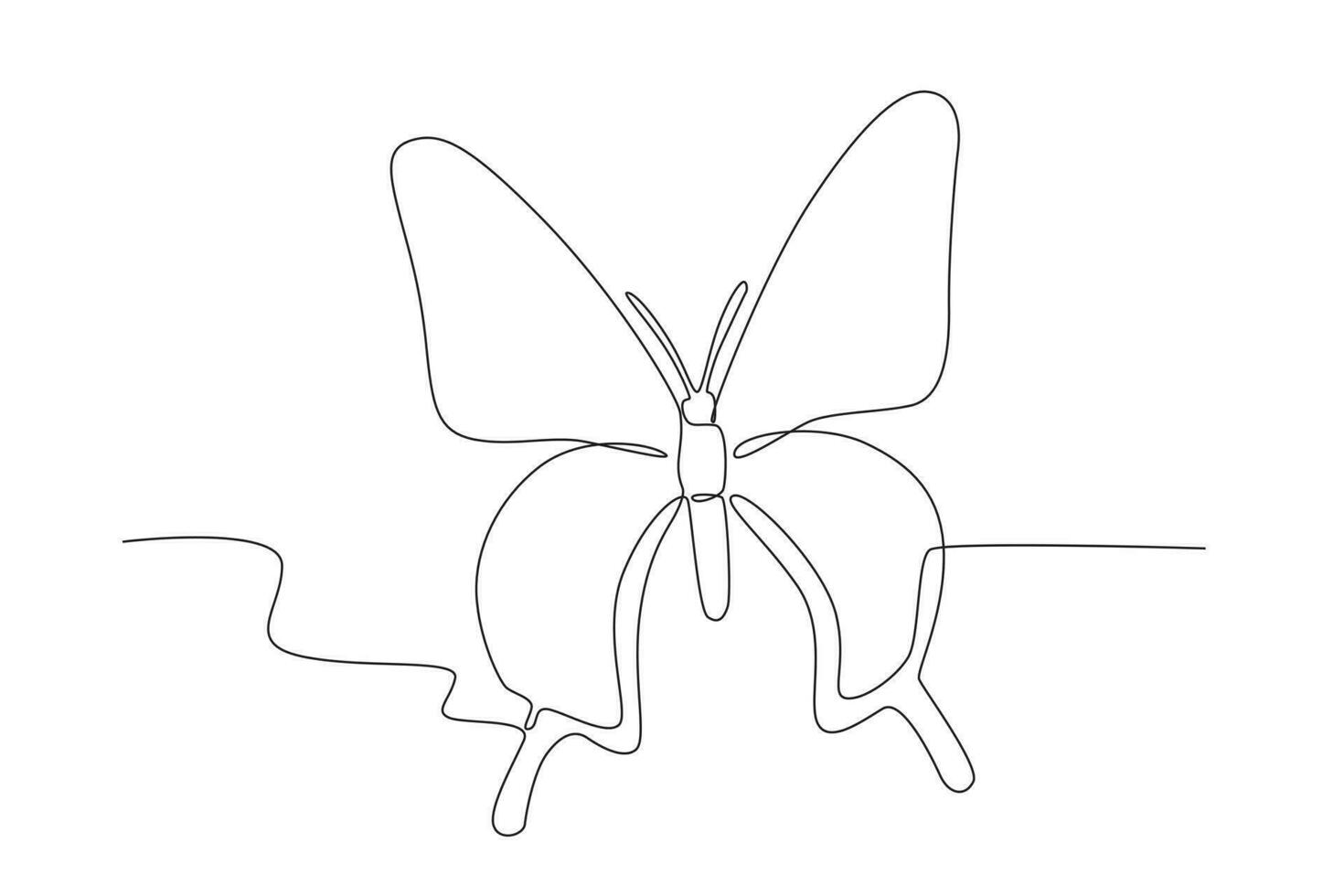 en fjäril med skön vingar vektor