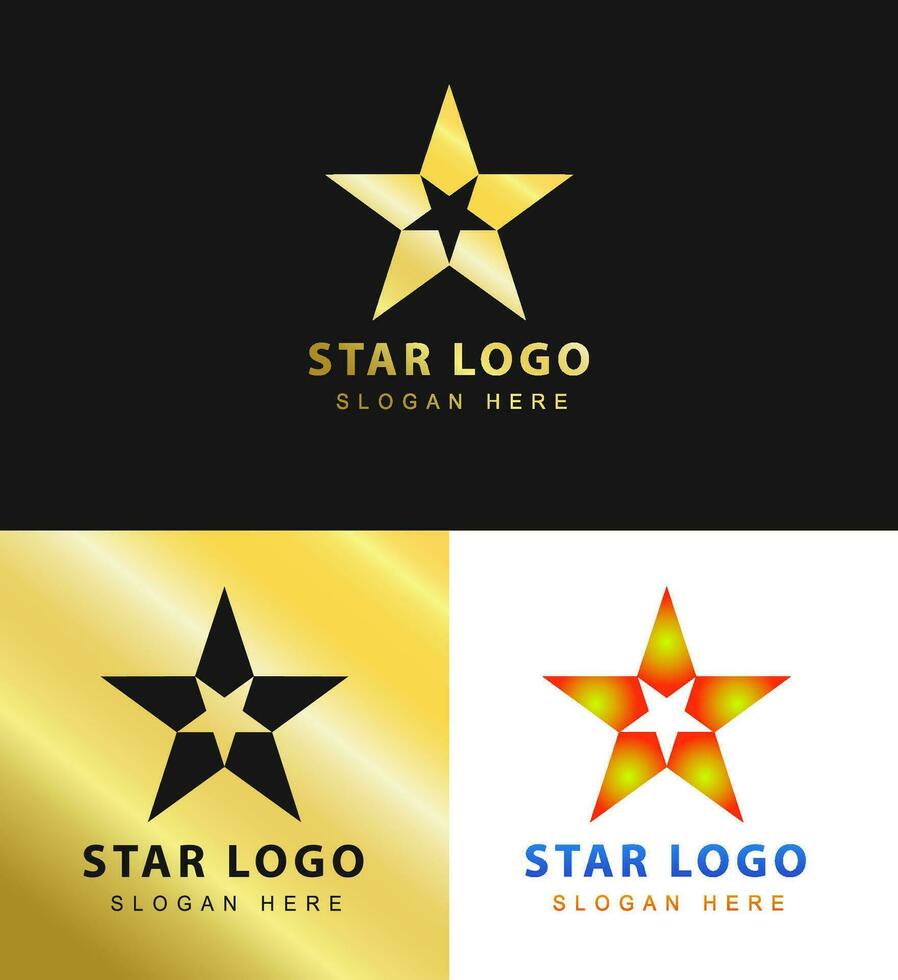 Silber und Gold Vektor Grafik, zum Unternehmen Führer Symbol mit Star Form. Star Logo