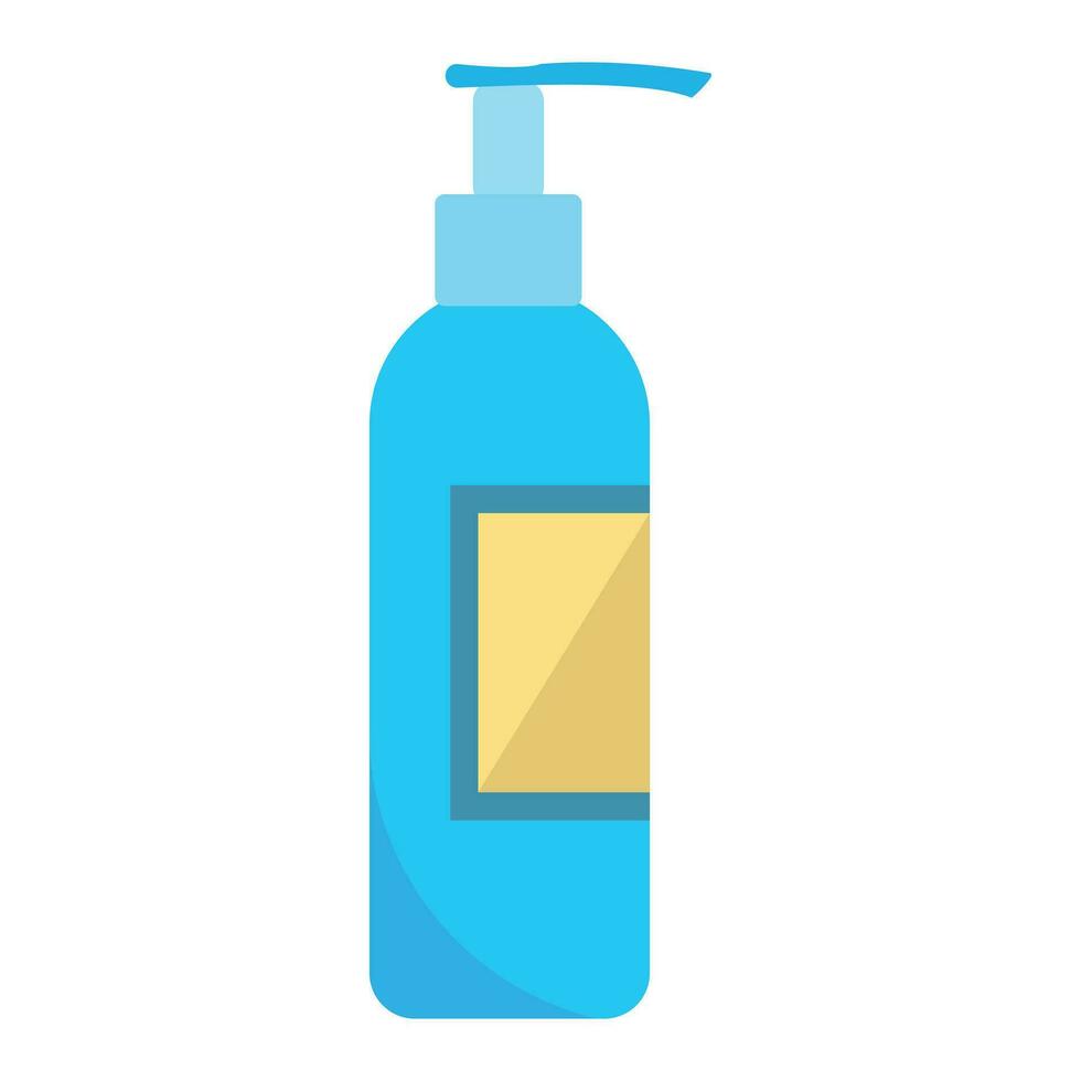 plast pump flaska för kosmetisk Produkter tycka om rensning eller dusch gel, schampo, flytande tvål, grädde eller lotion. flaska med dispenser. vektor illustration