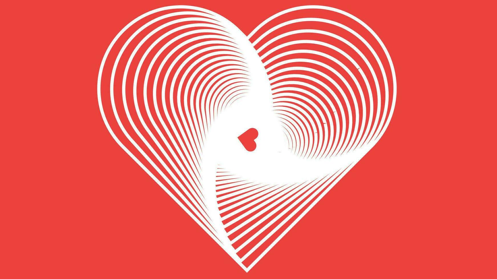 abstarct enkel minimalistisk kärlek symbol röd valentine bakgrund. vektor