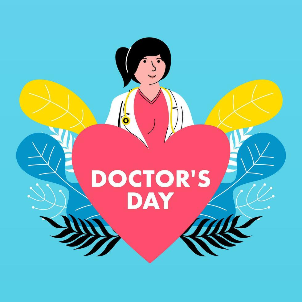 nationell läkares dag illustration bakgrund vektor