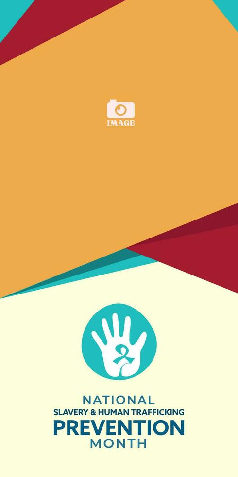 National Sklaverei und Mensch Handel Verhütung Monat. Hand gezeichnet Illustration Design zum Werbung Vorlage, Hintergrund, Banner, Poster vektor