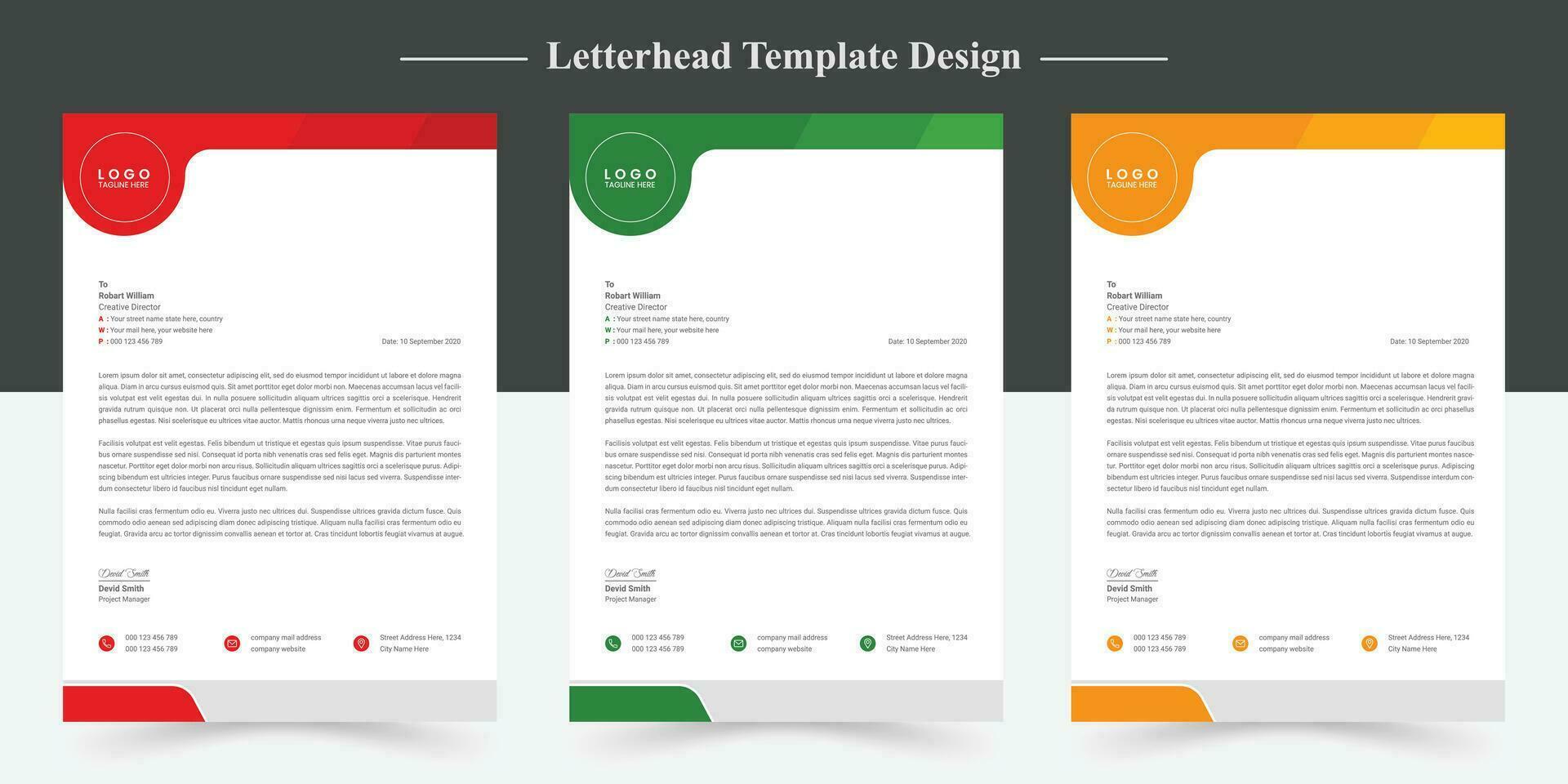 företags- företag brev design mall uppsättning vektor