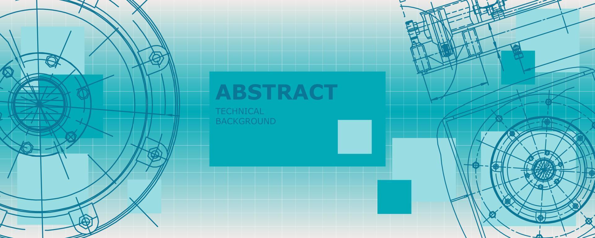 abstraktes Hintergrundkonzept Maschinenbau Zeichnung. technische Tapete vektor