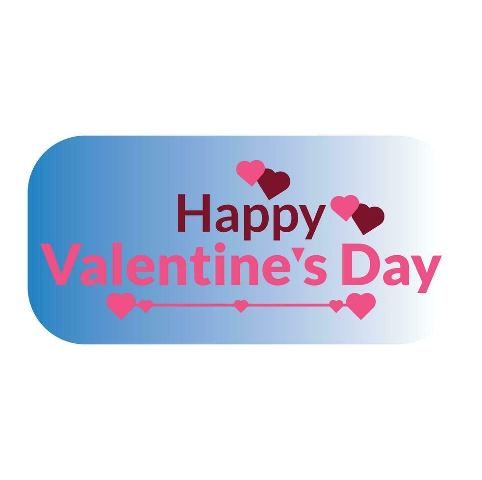glücklich Valentinsgrüße Tag Logo Design Vektor Vorlage. glücklich Valentinsgrüße Tag. Beschriftung
