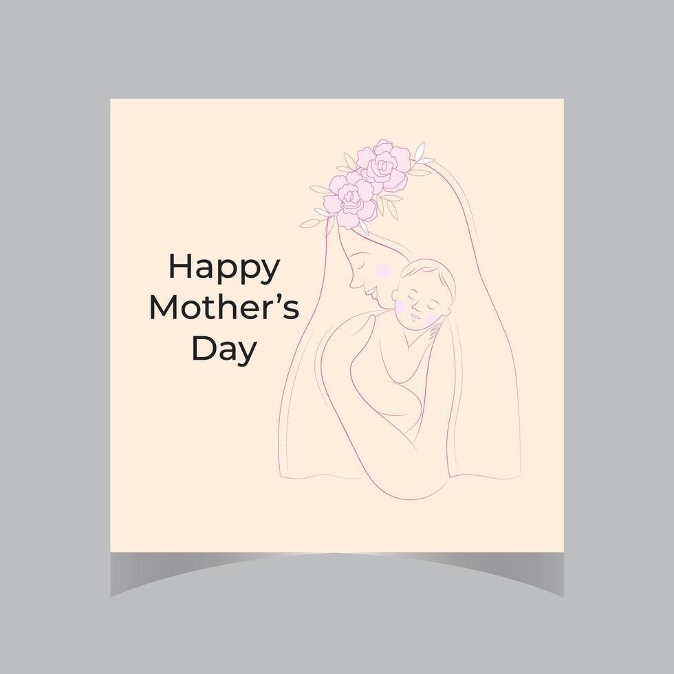 Happy Mothers Day Schriftzug. handgemachte Kalligraphie-Vektor-Illustration. Muttertagskarte mit Herz vektor