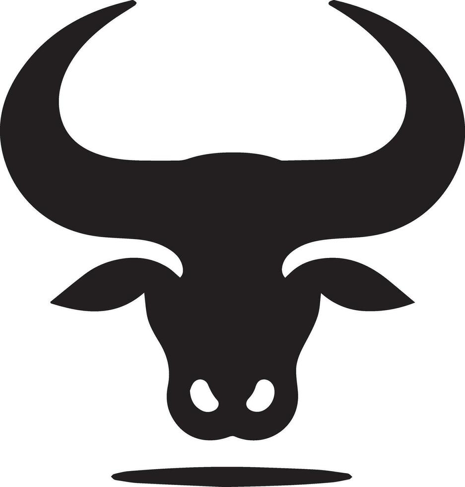 Stier Horn Vektor Silhouette schwarz Farbe, ein Stier Horn Symbol Vektor