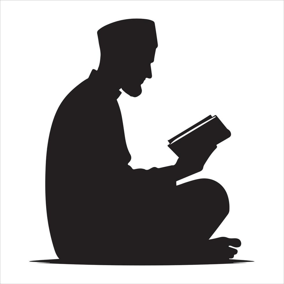 arabisch Muslim Mann Vektor Silhouette, ein Muslim Mann Pose Vektor