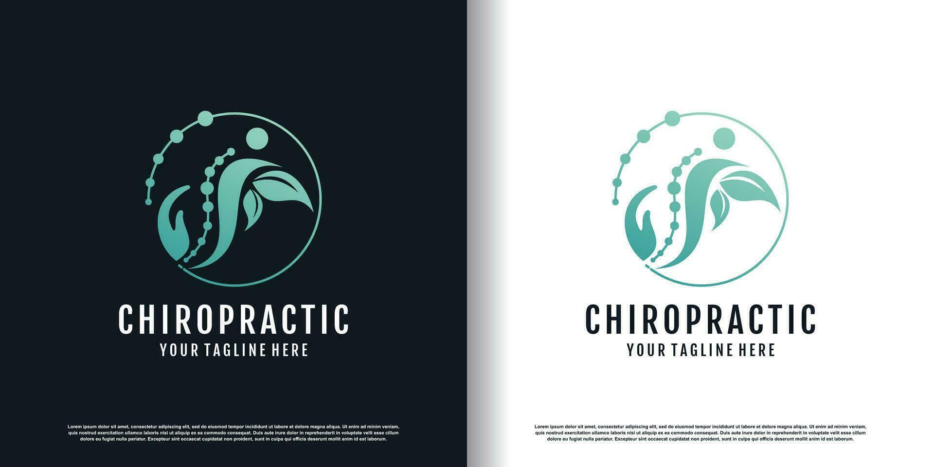 Chiropraktik Logo Design Vektor mit kreativ einzigartig Konzept Prämie Vektor