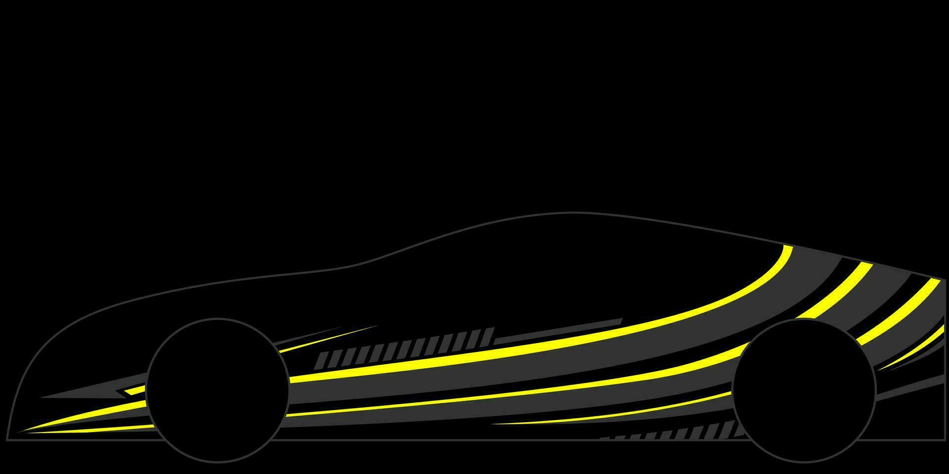 Luxus Rennen Streifen Abziehbilder Auto vektor
