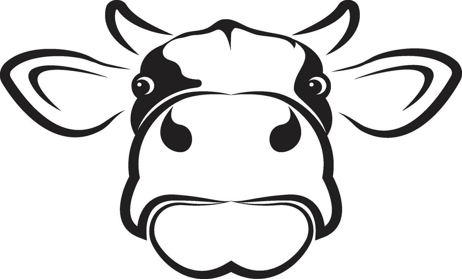 vektor av en ko huvud design på vit bakgrund. bruka djur. lätt redigerbar skiktad vektor illustration.