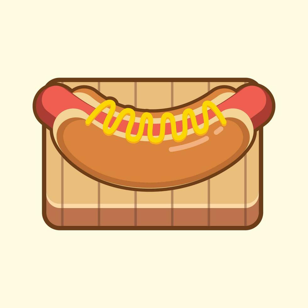Hotdog Vektor Illustration, Hotdog Clip Kunst