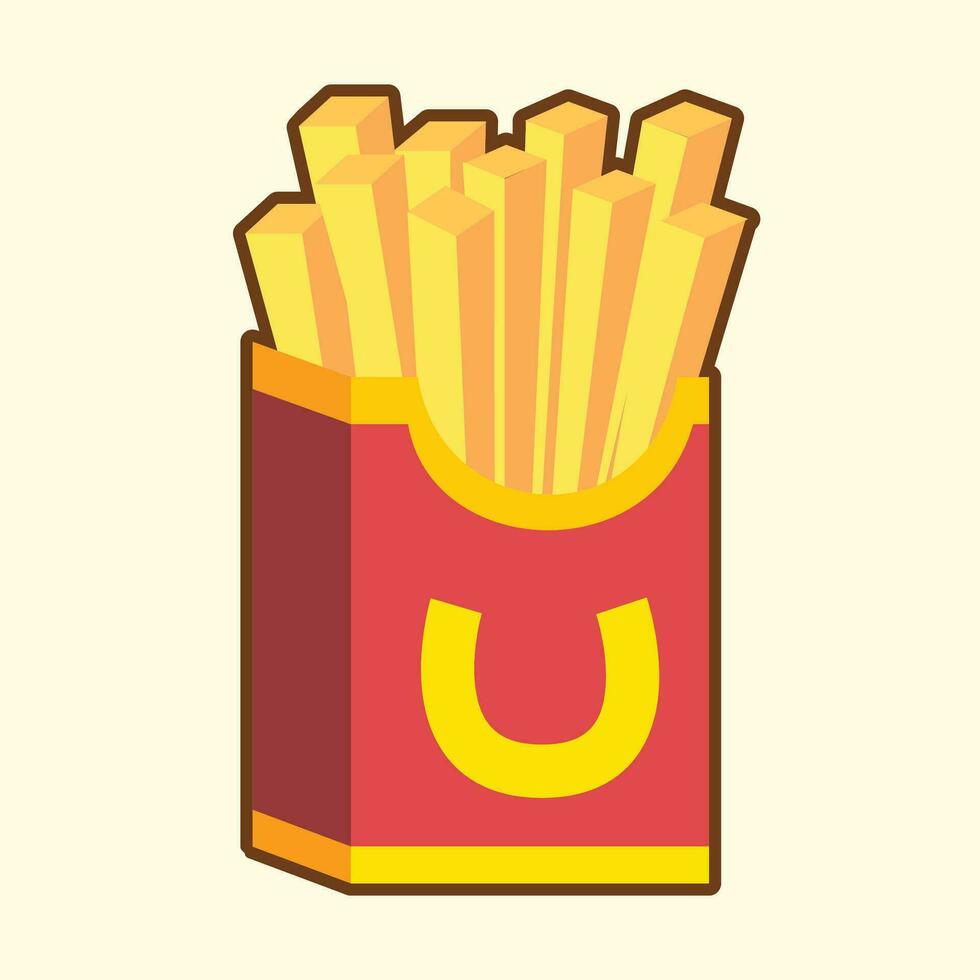 franska frites vektor illustration, franska frites klämma konst