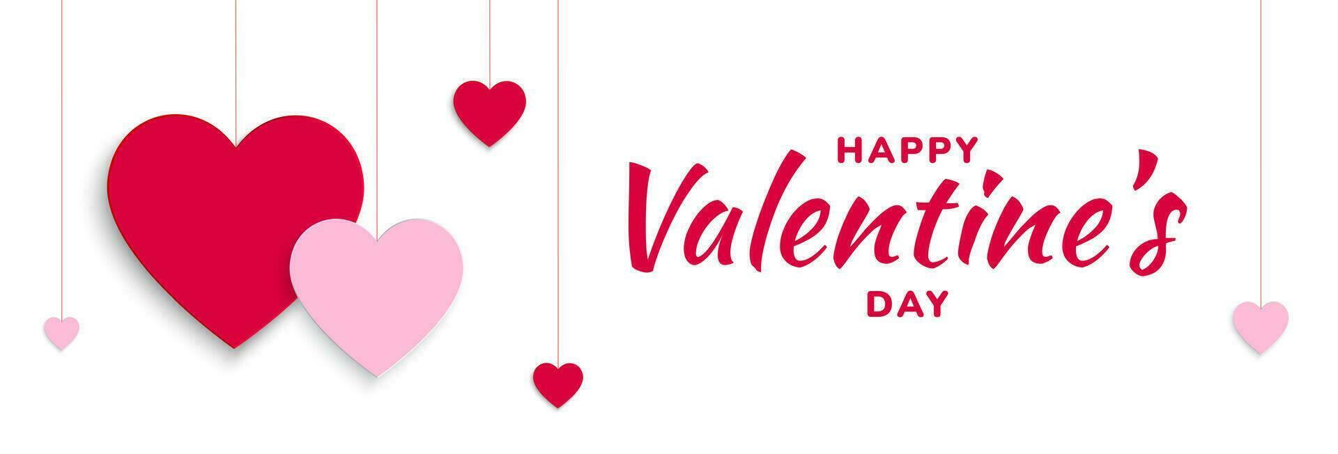 valentines dag bakgrund med röd och rosa papper hjärta element. vektor illustration