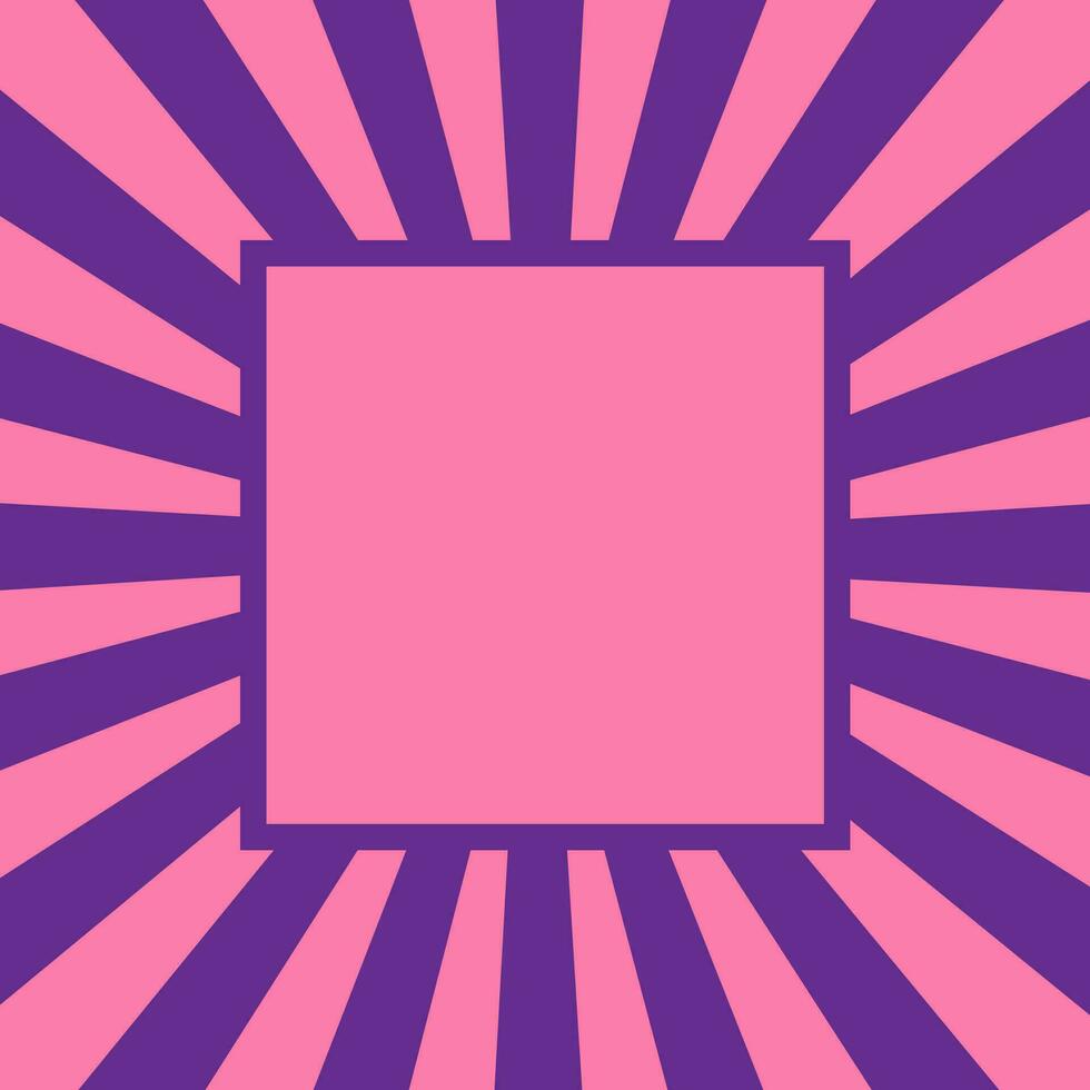 Vektor abstrakt Rahmen im das bilden von Rosa und lila Streifen auf ein Weiß Hintergrund
