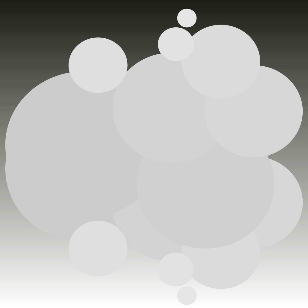 abstrakt Vektor geometrisch Illustration im das bilden von Weiß Kreise auf ein grau Hintergrund
