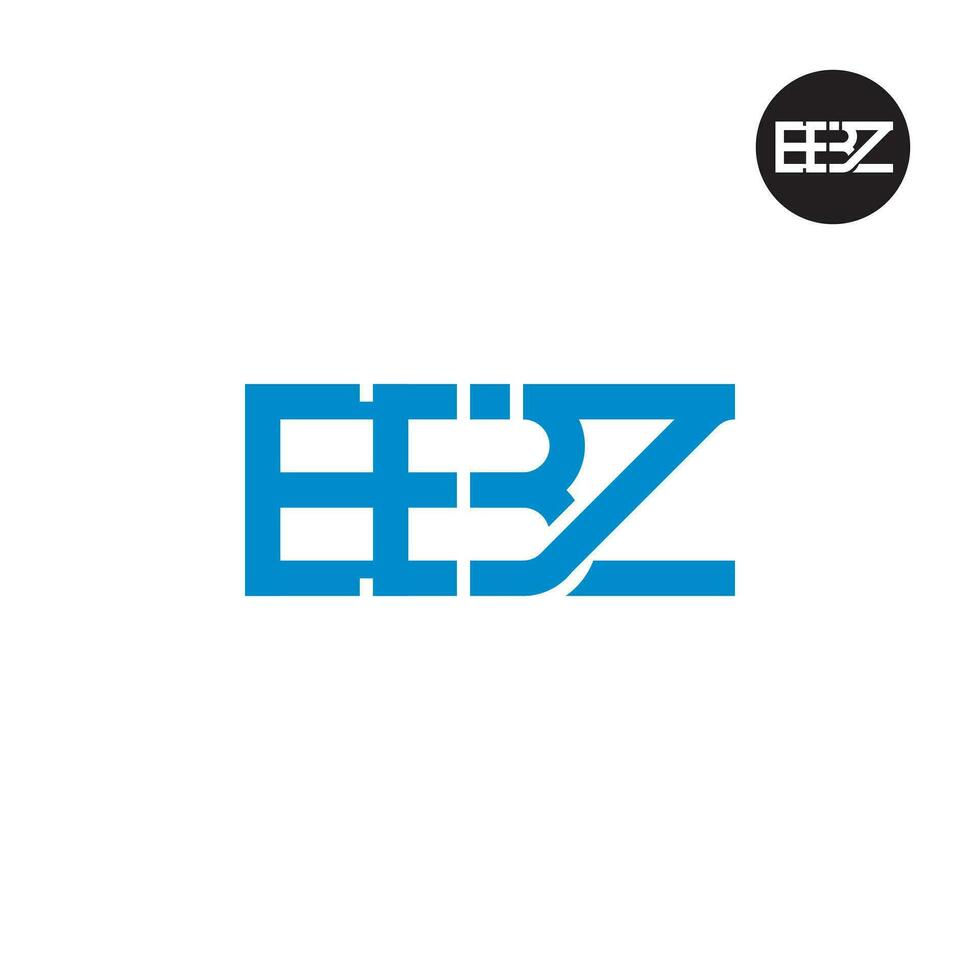 Brief ebz Monogramm Logo Design vektor