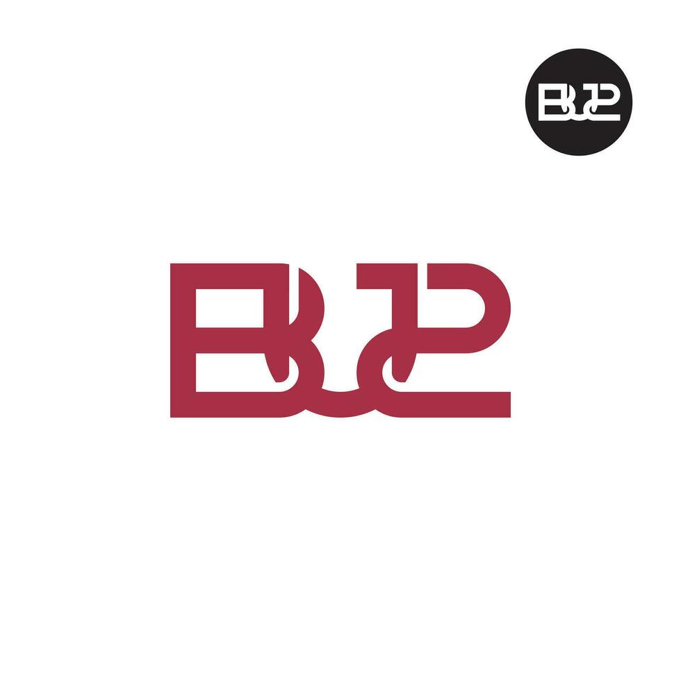 brev bu2 monogram logotyp design vektor