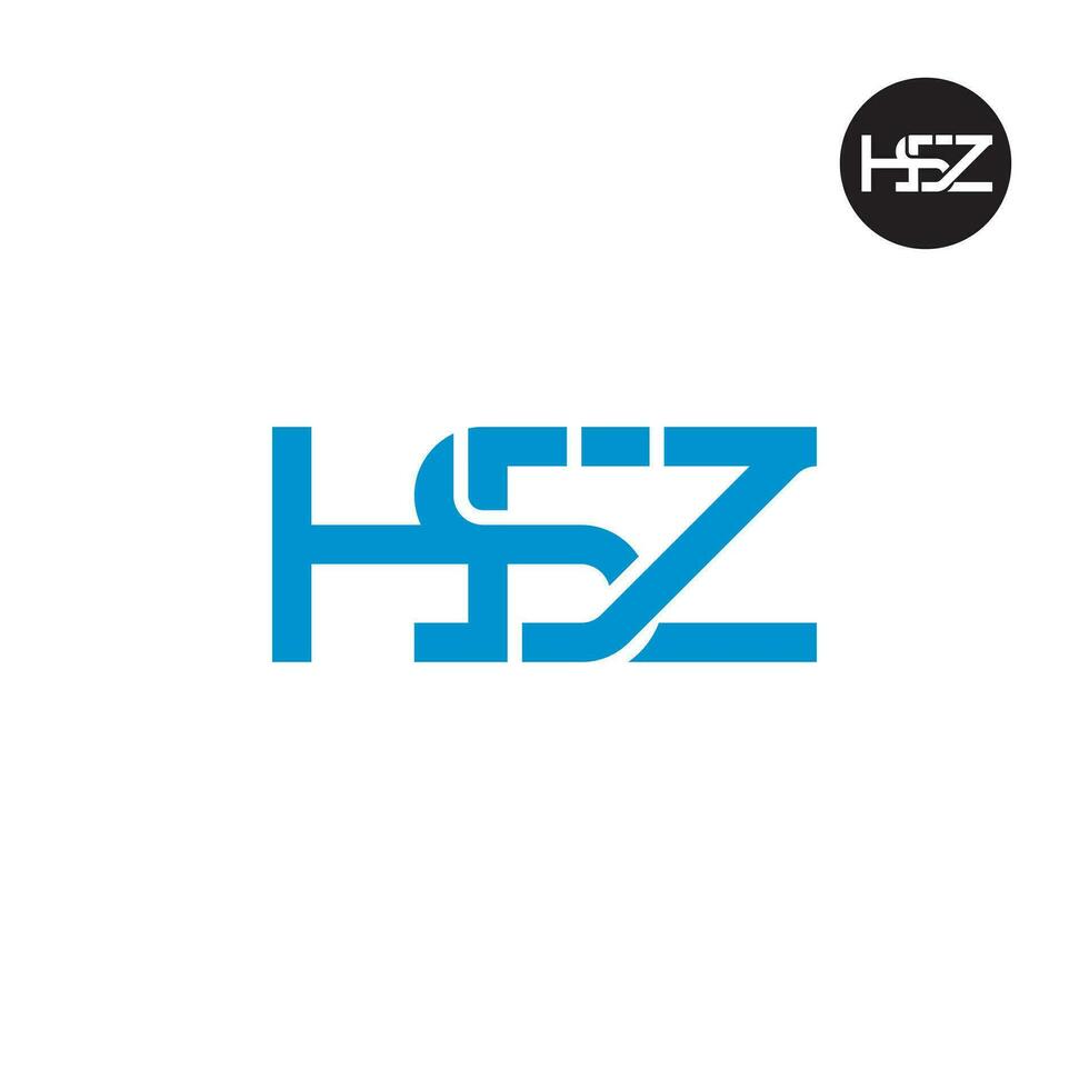 brev hsz monogram logotyp design vektor