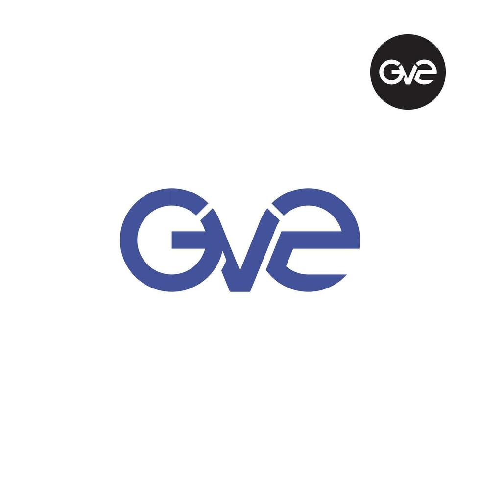 Brief gv2 Monogramm Logo Design vektor