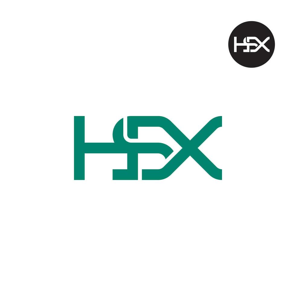 Brief hsx Monogramm Logo Design vektor