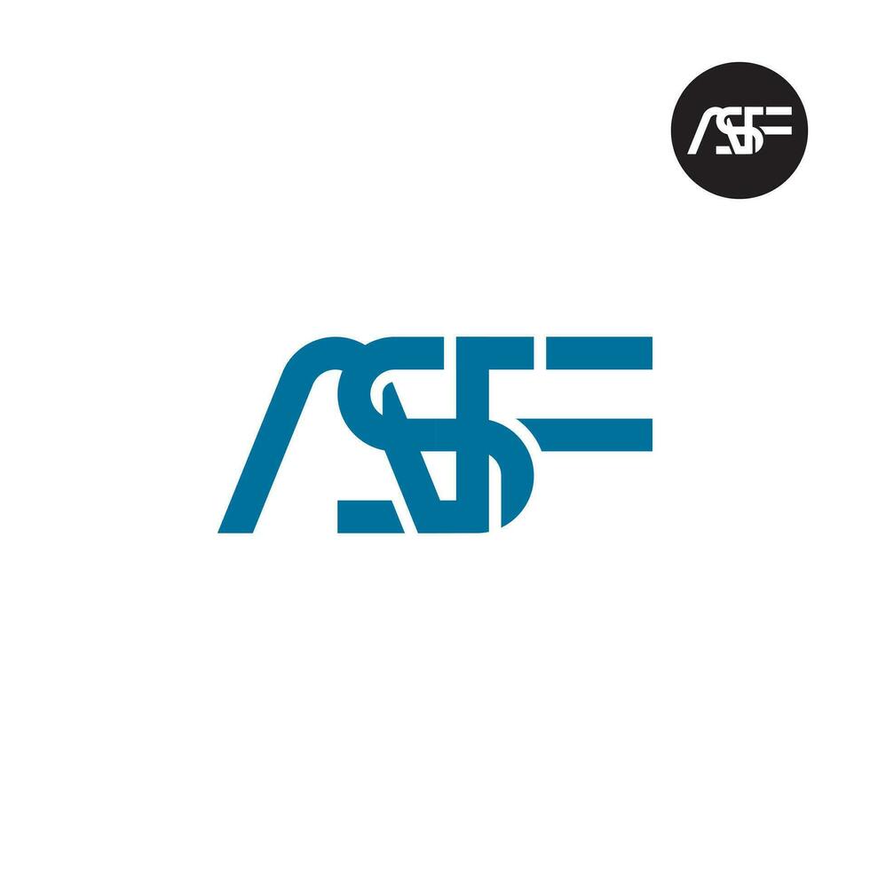 brev asf monogram logotyp design vektor