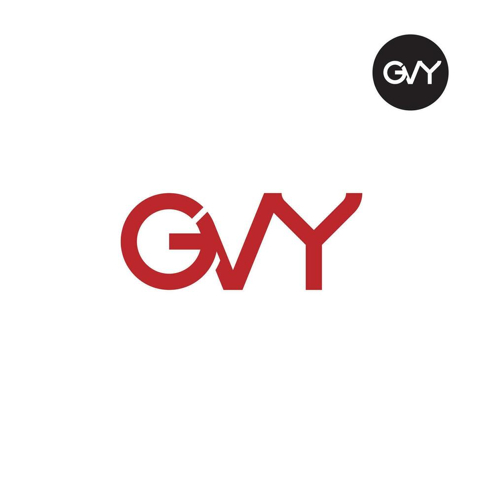 Brief gvy Monogramm Logo Design vektor