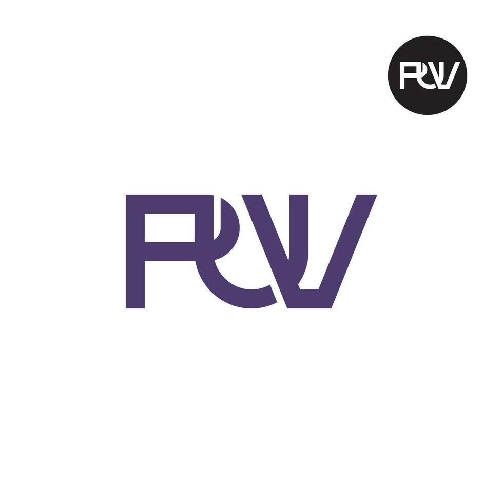 brev puv monogram logotyp design vektor