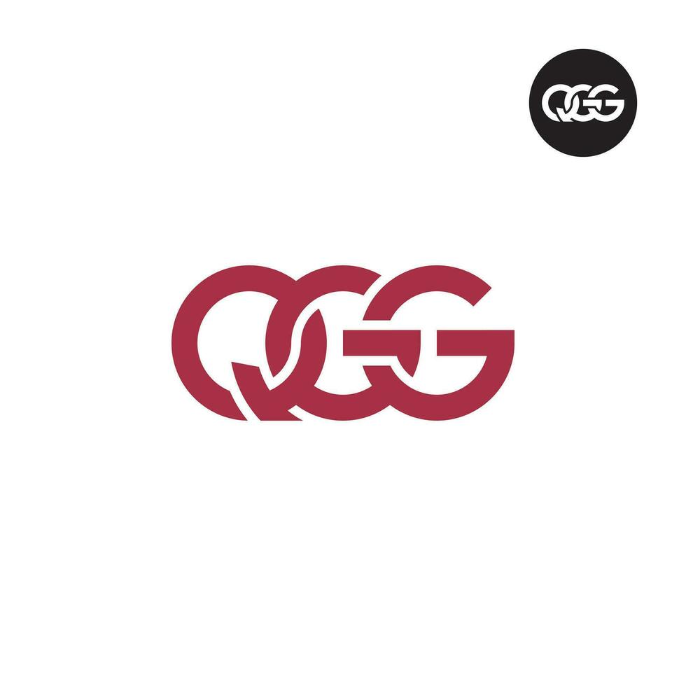 brev qgg monogram logotyp design vektor