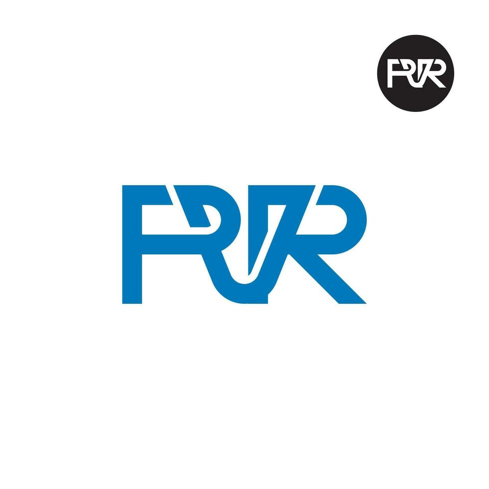 Brief pvr Monogramm Logo Design vektor