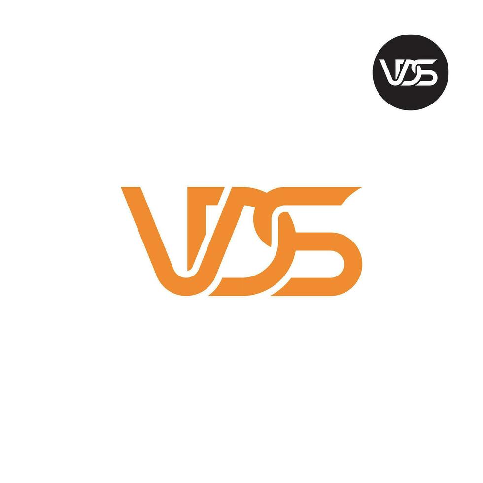 Brief vds Monogramm Logo Design vektor