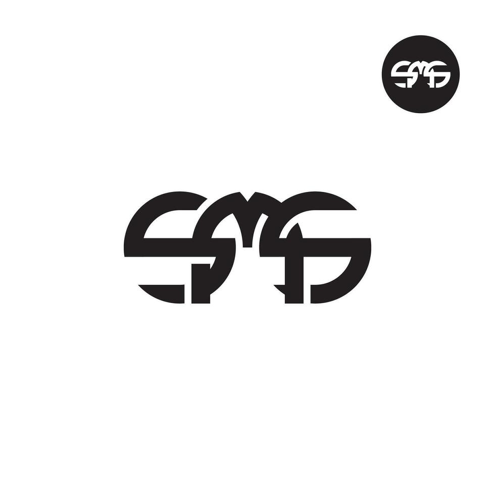 Brief SMS 5m5 Monogramm Logo Design vektor