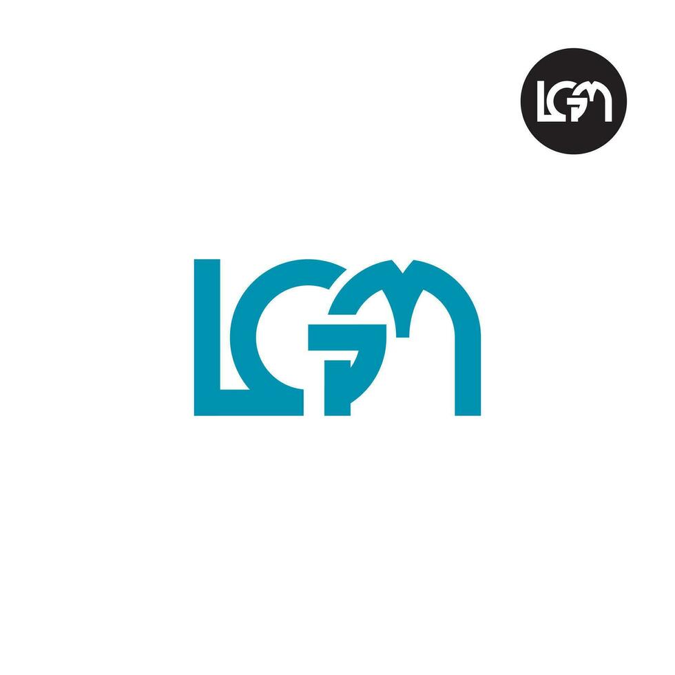 Brief lgm Monogramm Logo Design vektor