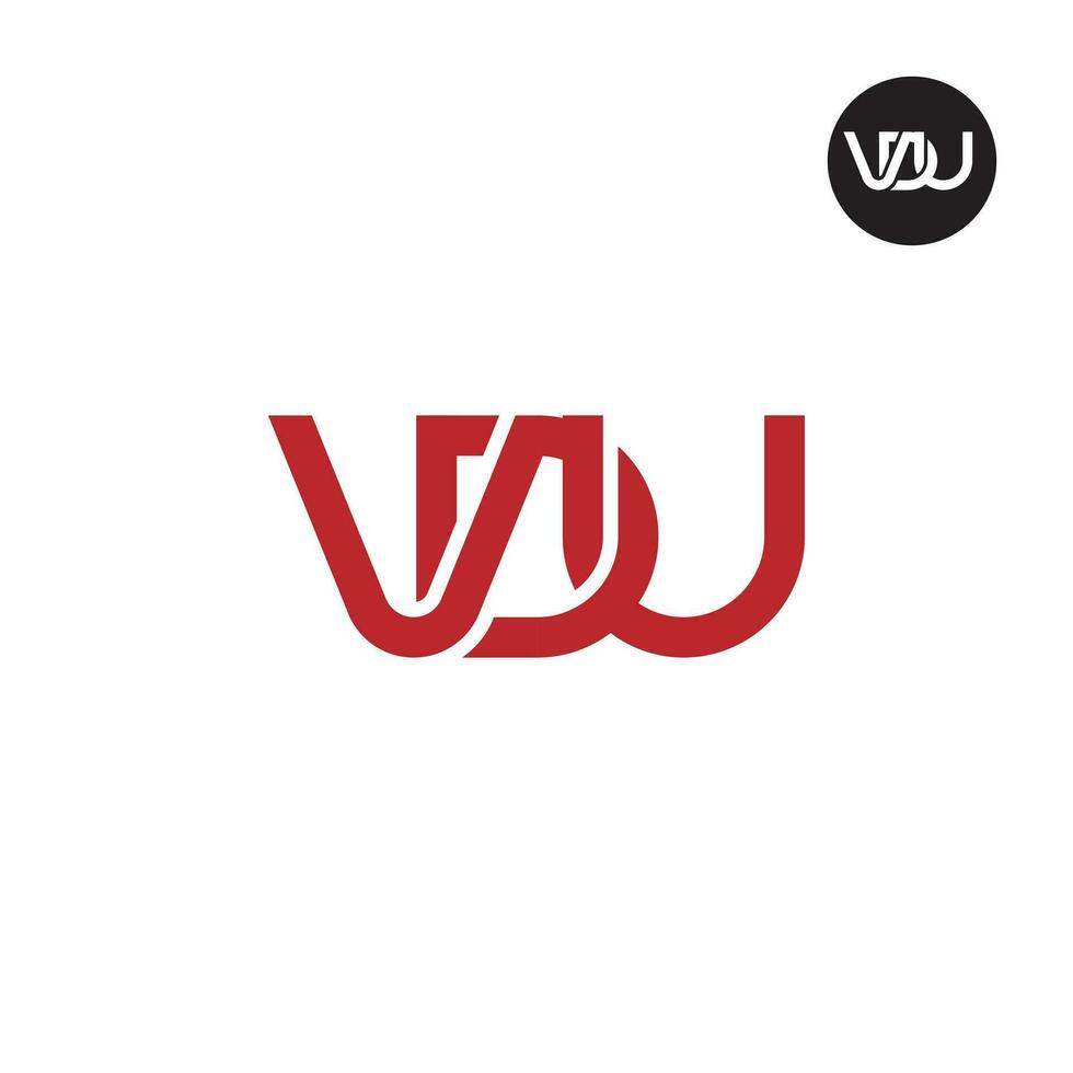 Brief vdu Monogramm Logo Design vektor