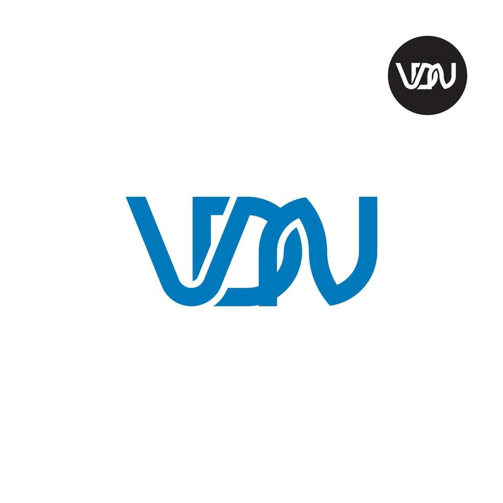 Brief vdn Monogramm Logo Design vektor