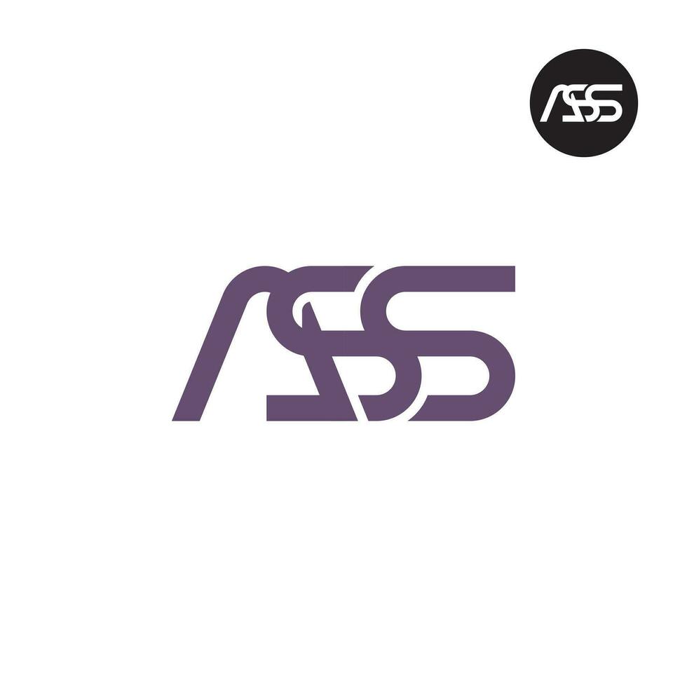 Brief Arsch Monogramm Logo Design vektor