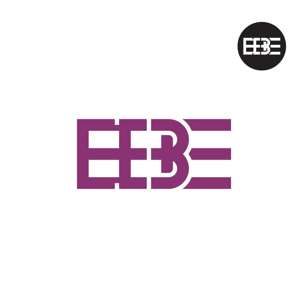 brev ebe monogram logotyp design vektor