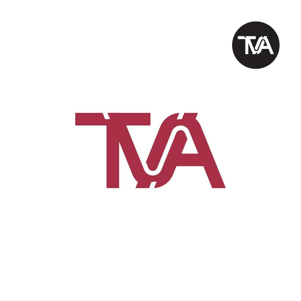 unik tva monogram logotyp design vektor