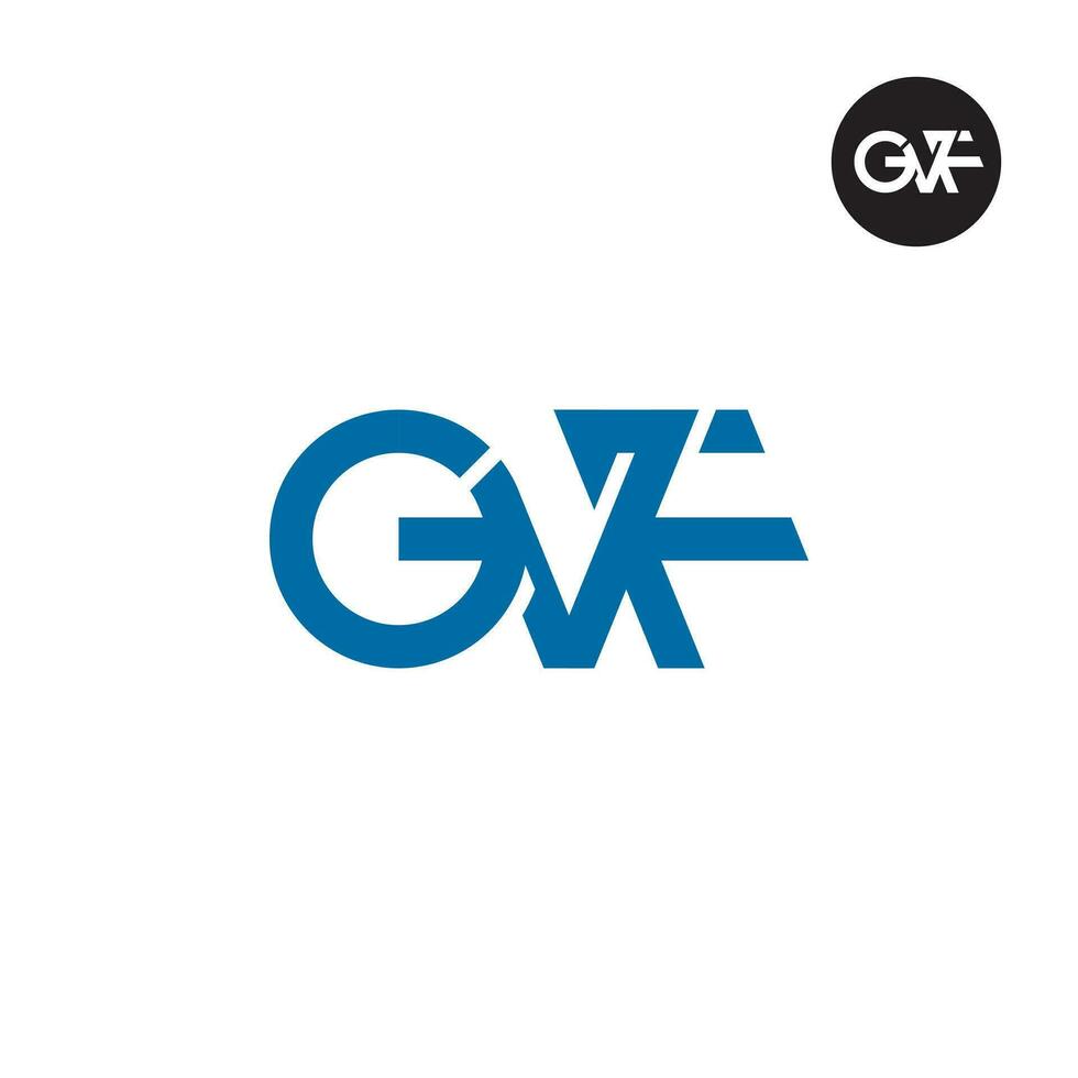 Brief gvf Monogramm Logo Design vektor