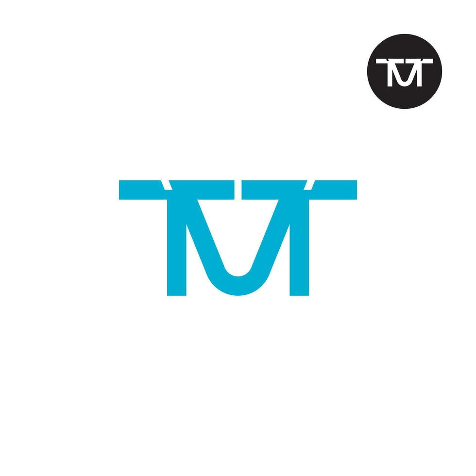 brev tvt monogram logotyp design vektor