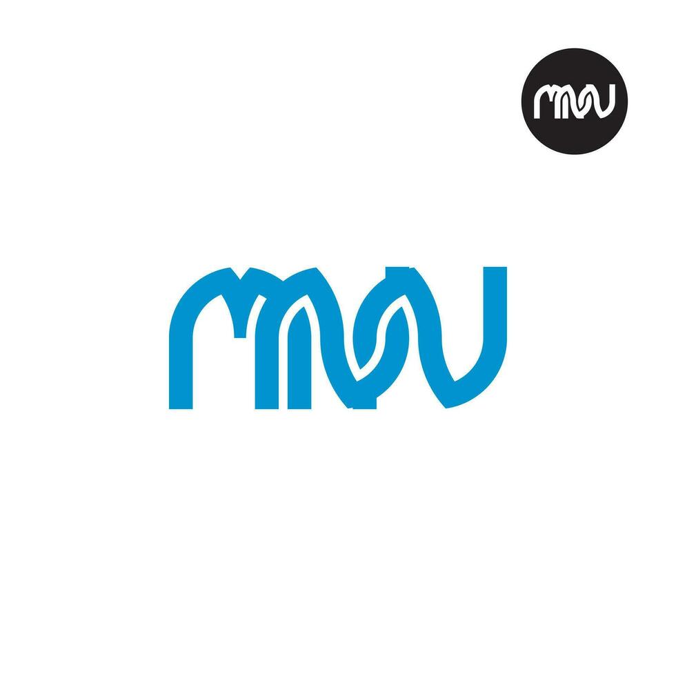 brev mnn monogram logotyp design vektor