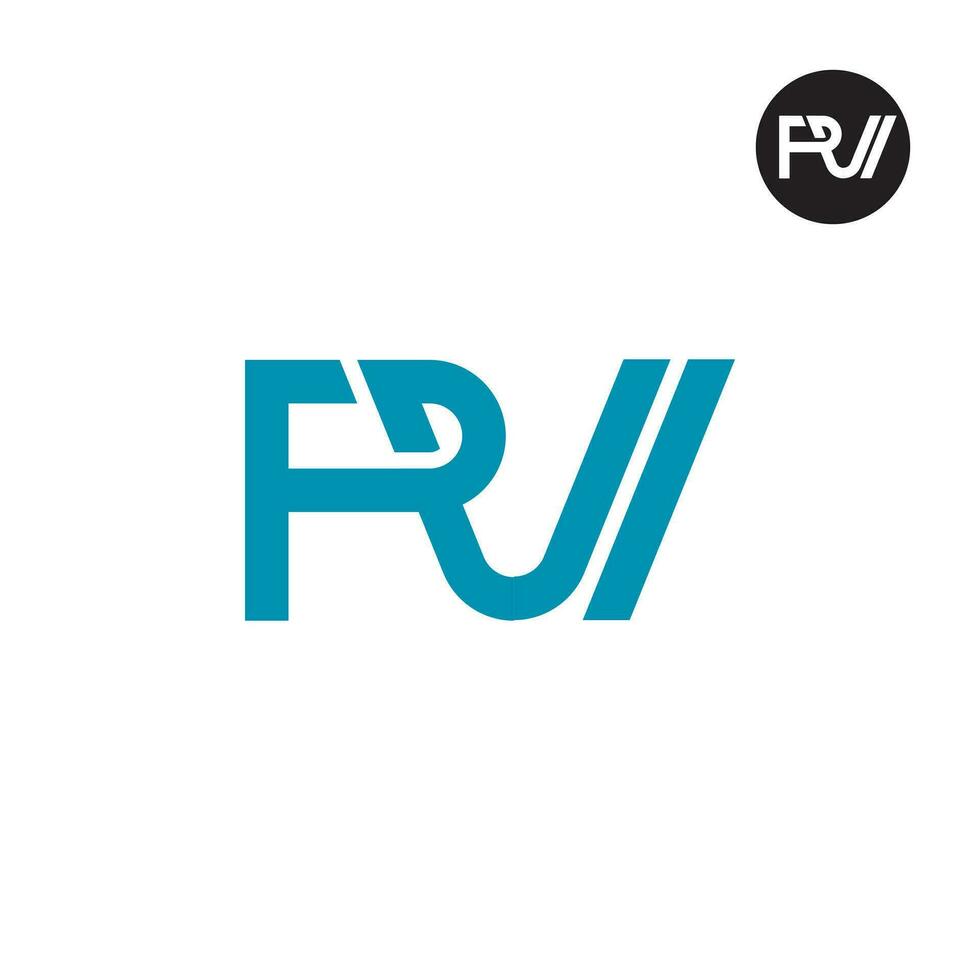 Brief pvi Monogramm Logo Design vektor