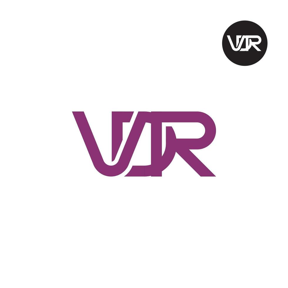 brev vdr monogram logotyp design vektor