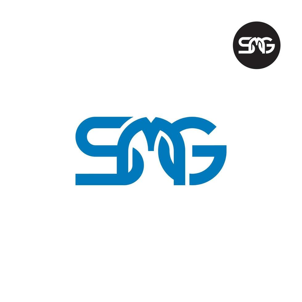 Brief smg Monogramm Logo Design vektor