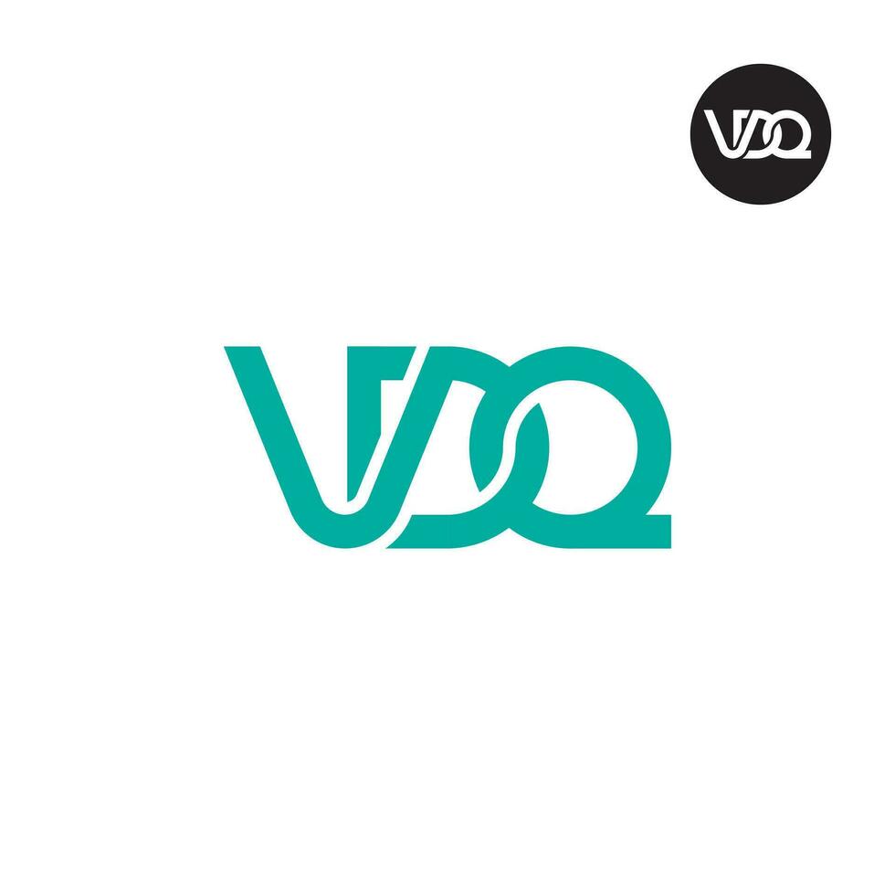 Brief vdq Monogramm Logo Design vektor