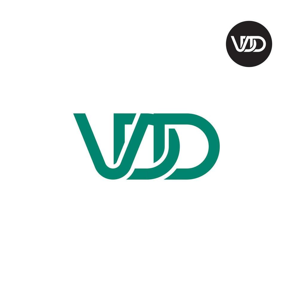 brev vdd monogram logotyp design vektor