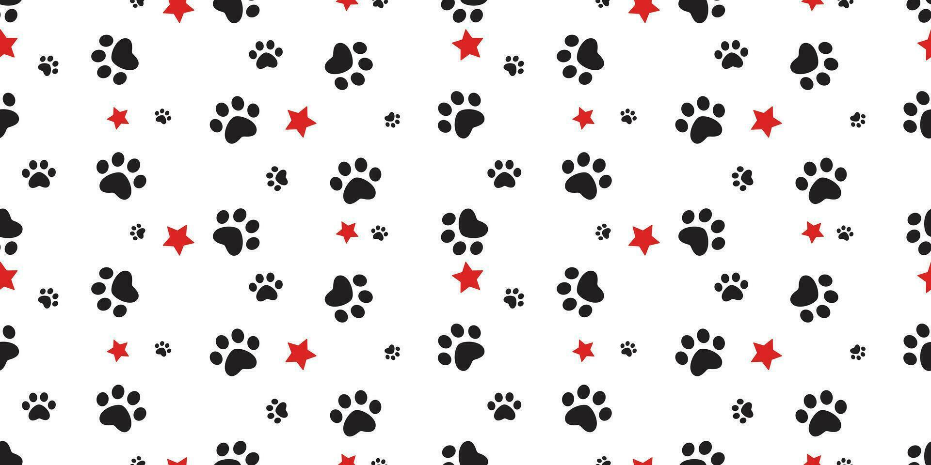 hund Tass sömlös mönster fotavtryck stjärna vektor franska bulldogg tecknad serie ikon scarf isolerat upprepa tapet bricka bakgrund illustration klotter design