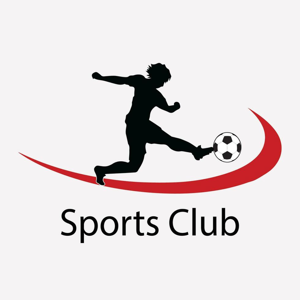 Sport Fußball Fußball Verein Logo Design vektor